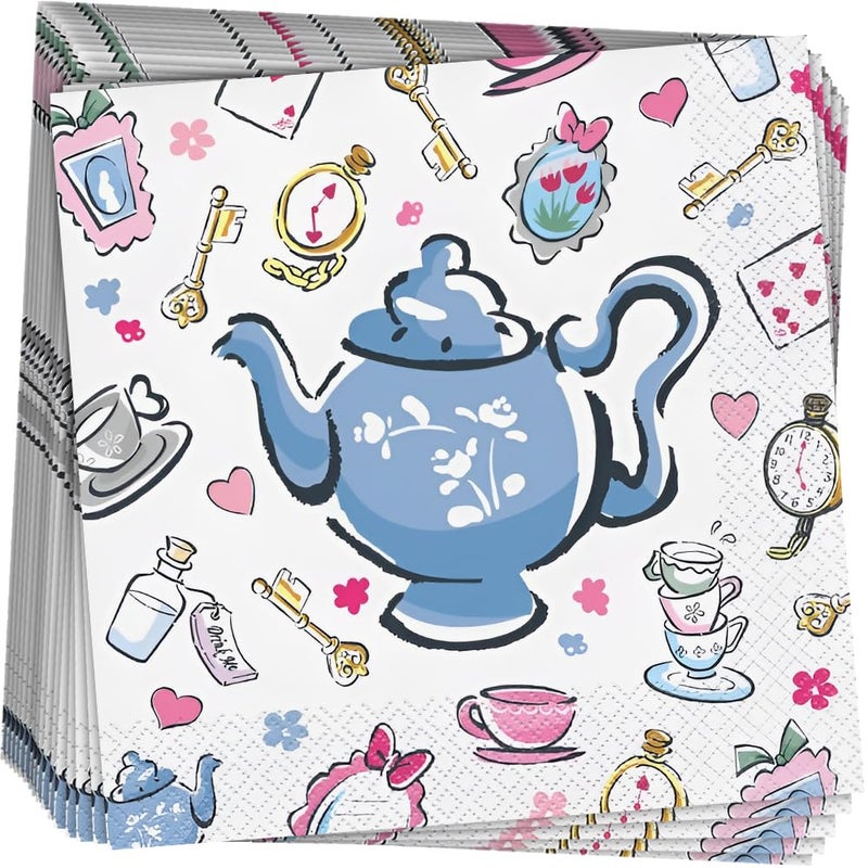 Unique Disney Alice in Wonderland Luncheon Napkins, 16-Pack - Perfect for Magical Celebrations & Themed Parties - Image 1